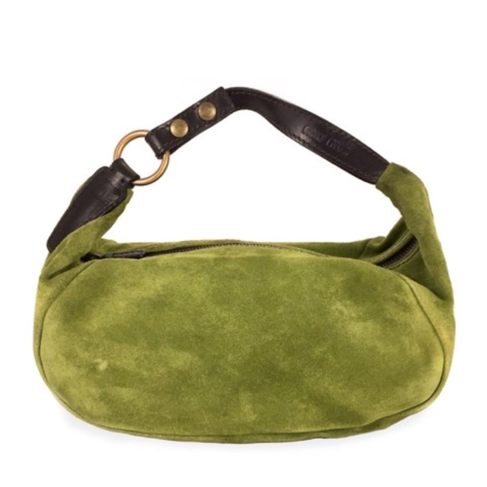 ♥️SOLD♥️Miu Miu vintage mini green suede